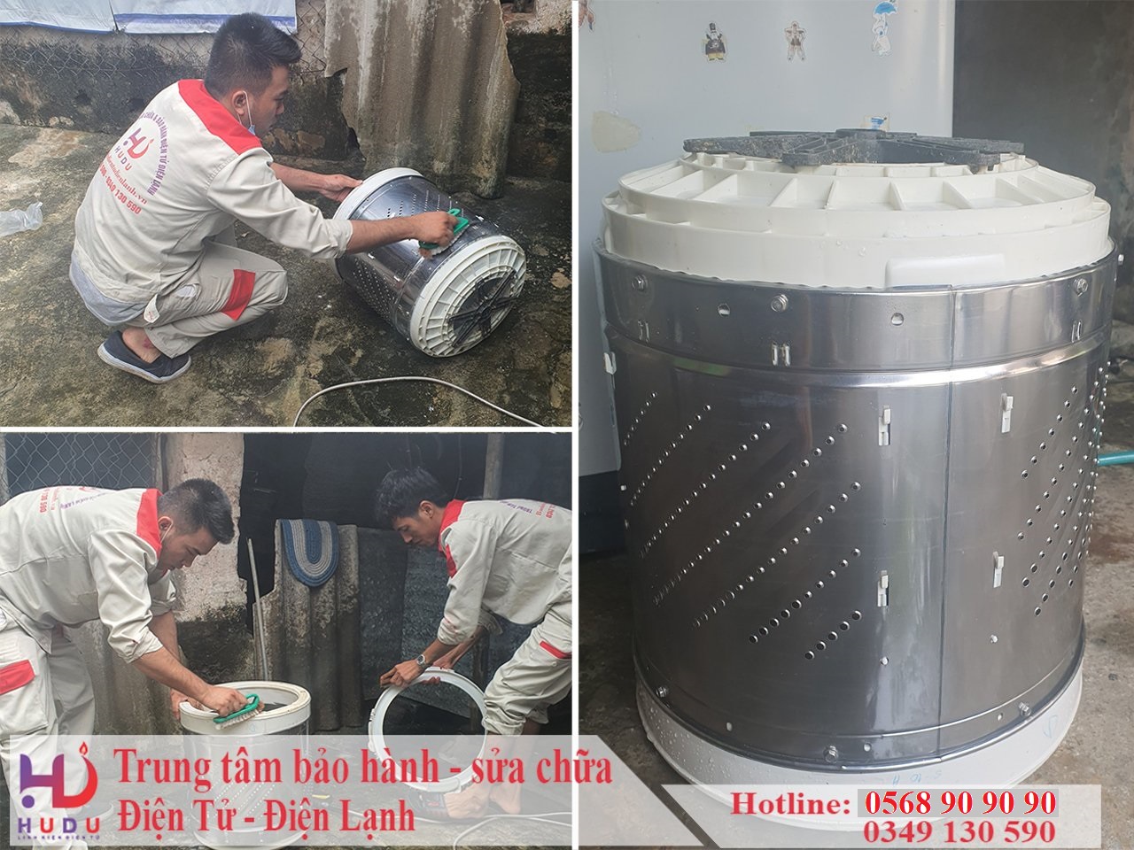 Dịch vụ vệ sinh máy giặt tại nhà giá rẻ của Hudu