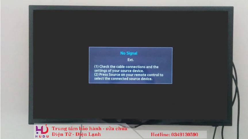 Khi tivi không có tín hiệu màn hình sẽ thông báo No signal